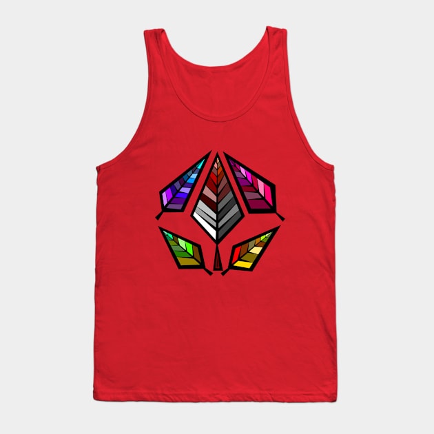 Colored Angular Foliage Tank Top by Graograman